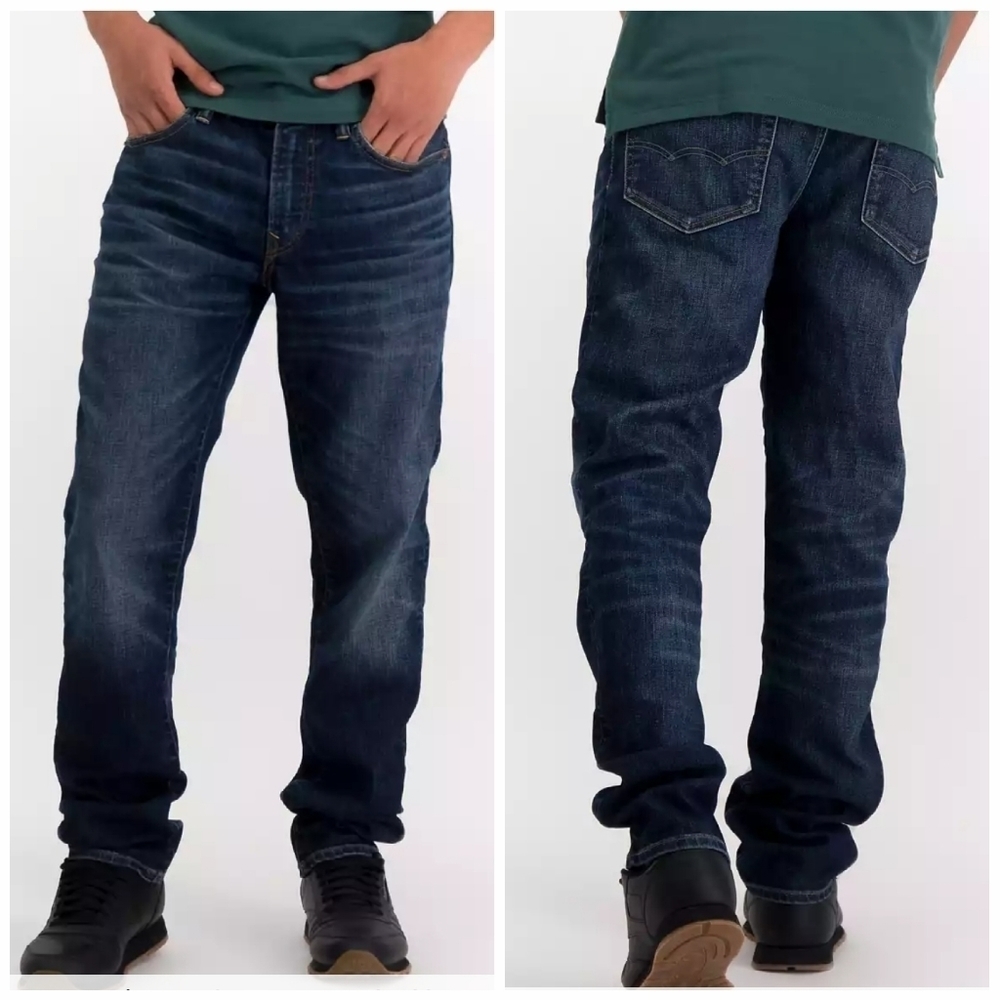 COPY - AE Airflex Slim Straight Leg Jeans Blue Size 33W 34L